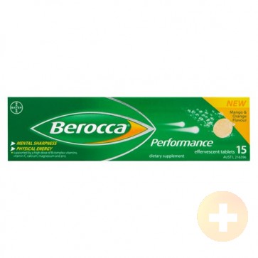 Berocca Performance Mango and Orange Effervescent Tablets 15