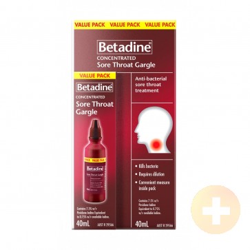 Betadine Sore Throat Concentrated Gargle 40ml