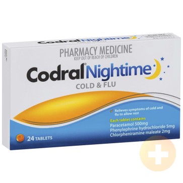 Codral Nightime Cold and Flu Tablets 24