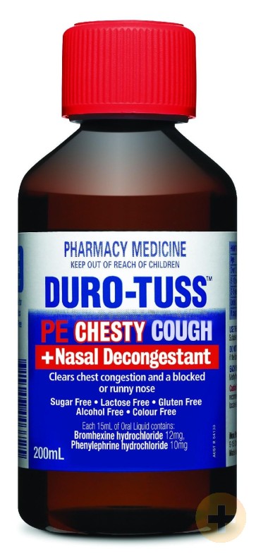 Duro-Tuss PE Chesty Cough & Nasal Decongestant Liquid 200ml