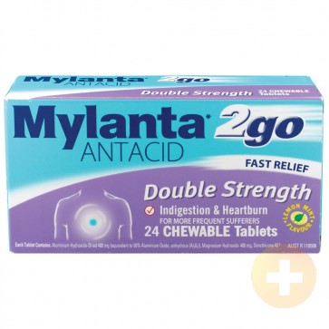 Mylanta Antacid Double Strength Chewable Tablets 24s