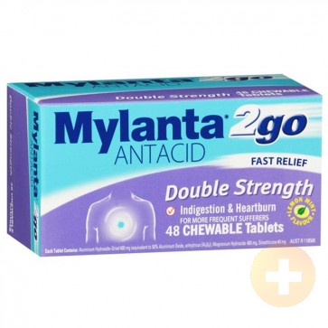 Mylanta Antacid Double Strength Chewable Tablet 48