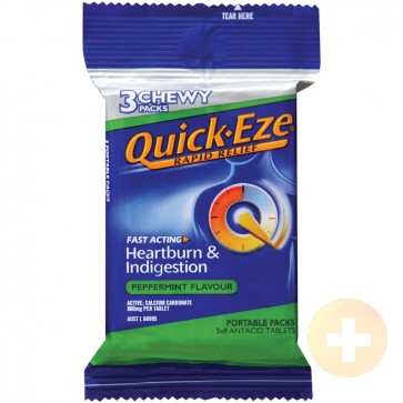 Quick-Eze Chewy Peppermint Tablets 3 Pack