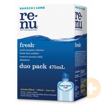 Bausch & Lomb ReNu Fresh Contact Solution Duo Pack 