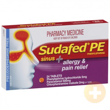 Sudafed PE Sinus + Allergy & Pain Relief 24