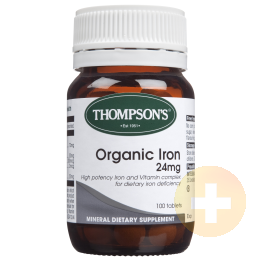 Thompsons Organic Iron 24mg 100