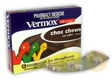 Vermox Chocolate Chew Tablets 6