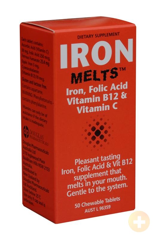 Iron Melts Chewable Tablets 100mg 50