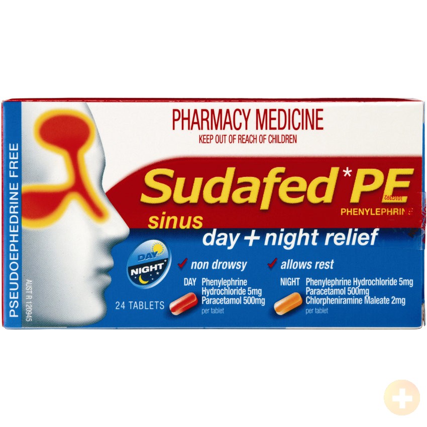 Sudafed PE Sinus Day Night Relief 24